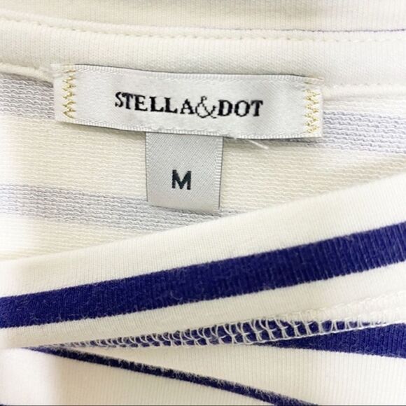 STELLA & DOT Striped Side Zip Pullover Crush It Size Medium - Picture 6 of 8